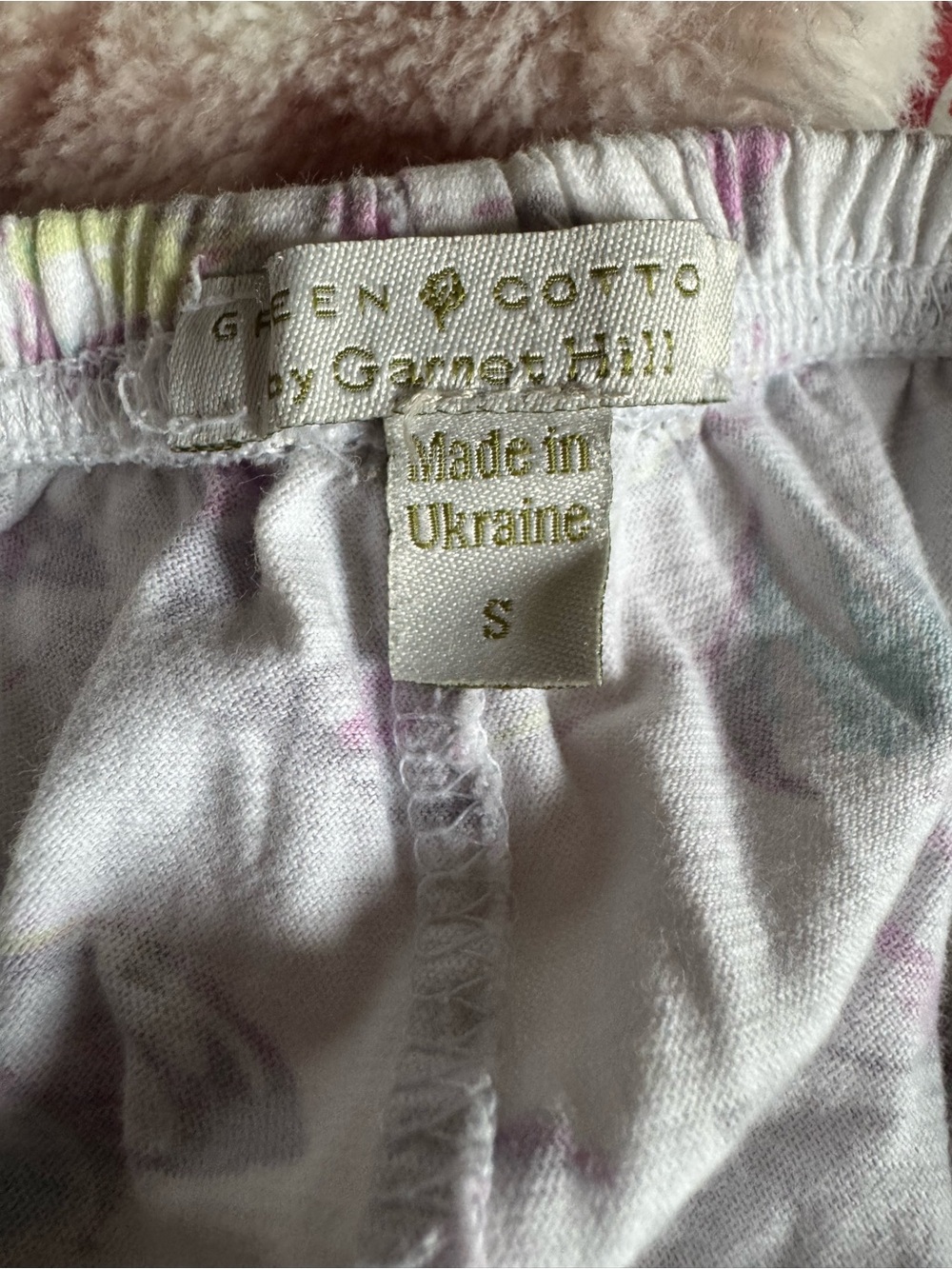 Women’s Print Pajama Pants - White with Pastel Butterflies - Picture 4 of 4